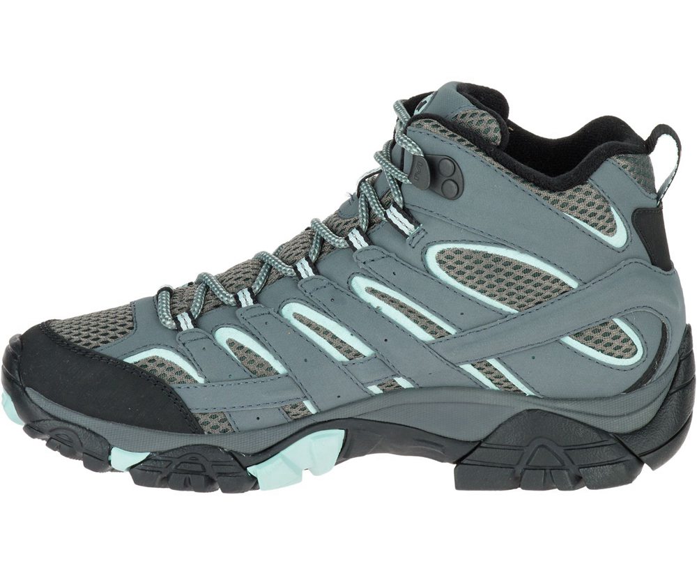 Merrell Støvler Dame - Moab 2 Mid Gore -Tex® Wide Width - Grå - WXQ216497